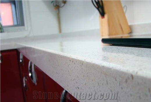 Shining Series Manmade Stone Tabletops Counter Top Vanity Top Thickness 2/3cm Standard Sizes 126 *63 and 118 *55 with Eased Edge Profile Resistant to Stains,Heat and Scratches