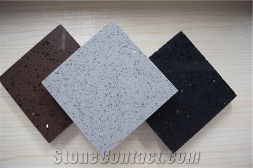 Shining Series Quartz Stone Tiles & Slabs with Bright Surface for Prefab Counter Top Your First Kitchen Countertop Options Nonporous More Durable Than Granite Countertops Slab Size 3200*1600 or 3000*1