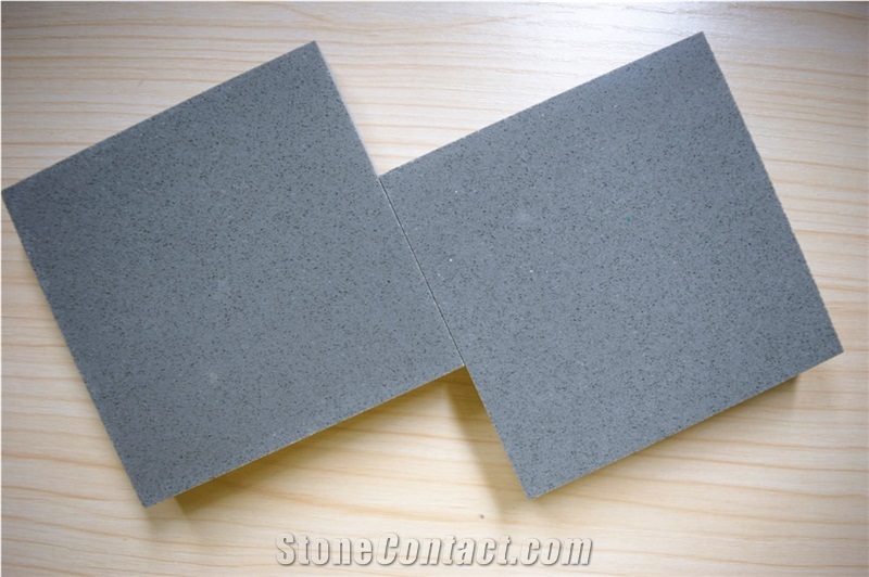 Solid Surface Engineered Stone Slabs&Tiles in Grey Color Standard Size 3000*1400mm and 3200*1600mm with Thickness 12/15/20/25/30mm Top Quality More Durable Than Granite