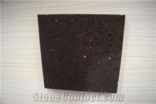 Stellar Brown Artificial Quartz Stone Shining Series Cut to Size Corian Stone for Kitchen Counter Top Vanity Top Table Top Design More Durable Than Granite Thickness 2cm or 3cm Easy Clean and Maintain