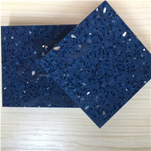 Wholesaler Of China Man-Made Quartz Stone Sparkle Blue Shining Series,More Durable Than Granite,No Radiation,Environmentally-Friendly,A Great Fit for Multifamily/Hospitality Projects