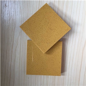 Yellow Man-Made Quartz Stone Slabs and Tiles for Worktops and Kitchen Tops Directly from China Manufacturer at Cheap Pricing More Durable Than Granite Thickness 2cm or 3cm