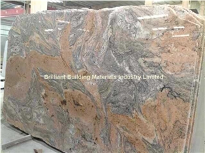 Brazil Juparana Granite Slab,Brail Muilticolor Red Granite Slab
