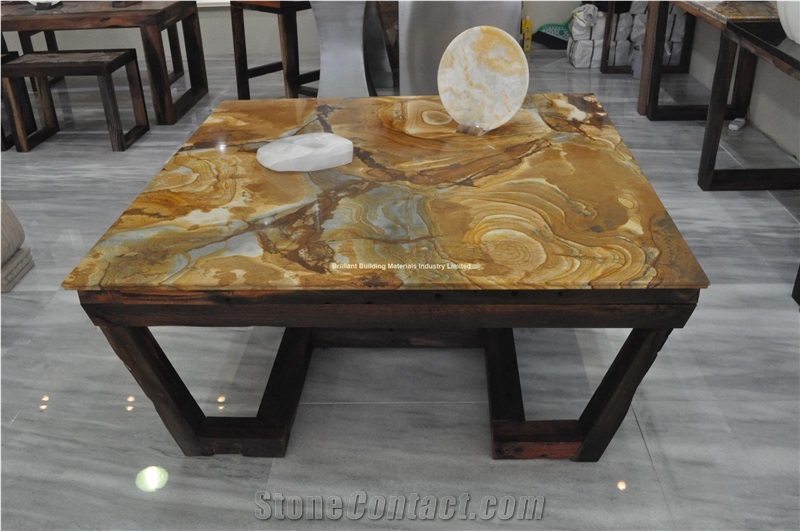 Brazil Luxury Palomino Quartzite Table Tops/Tea Table Top
