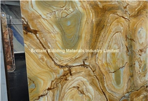 Luxury Yellow Wood Quartzite Tiles & Slabs, Brazil Yellow Quartzite