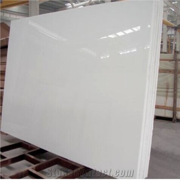 China Factory New Building Material Artificial Stone Super White Nano Crystal Glass Stone, Home Decoration, Hotel Decoration, Flooring Tiles, Wall Tiles, Countertop, Kitchentop, Exterior Wall
