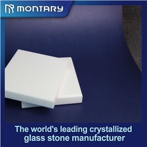 China White Nano Crystallized Glass Stone Polished Tiles & Slabs