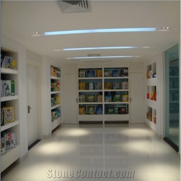 Hot Sale Beautiful Design Super White Artificial Building Material, Hotel Decoration, Crystal Glass Panel, Floor Tiles