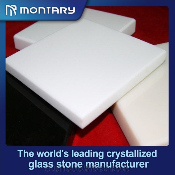 New Building Material Product Manmade High Polished Pure White Nano Crystallized Glass Stone, Floor Tiles & Slabs