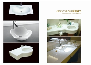 Non Porous Eco Friendly Milk White Crystal Glass Wash Basin for Bathroom Design