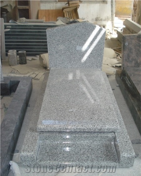 G603 Light Grey Granite Tombstone, G603 Granite Slant Grave