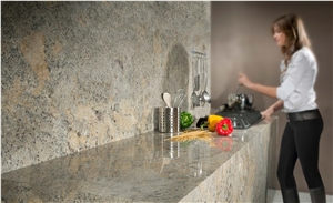 Persa Avorio Granite Kitchen Design, Tops and Backsplash, Floors