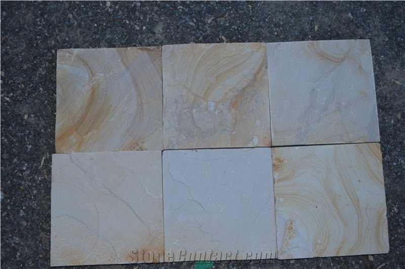 Vietnam Beige Sandstone Tiles & Slabs, Flooring Tiles Polished