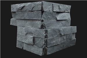 China Black Slate Corner Stone,Stone Veneer,Ledge Stone