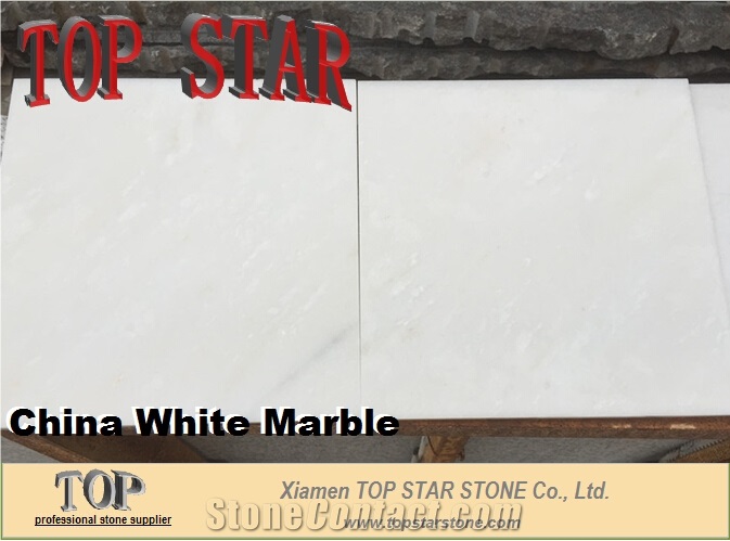 Honed China Pure White Marble Stone Floor Slabs & Tiles, China Royal White Marble Slabs & Tiles
