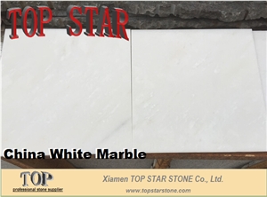 Honed China Pure White Marble Stone Floor Slabs & Tiles, China Royal White Marble Slabs & Tiles