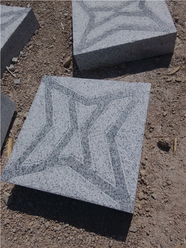 Granite Square Paver,Piazza,Walkway,Street, G375 Grey Granite Cube Stone & Pavers