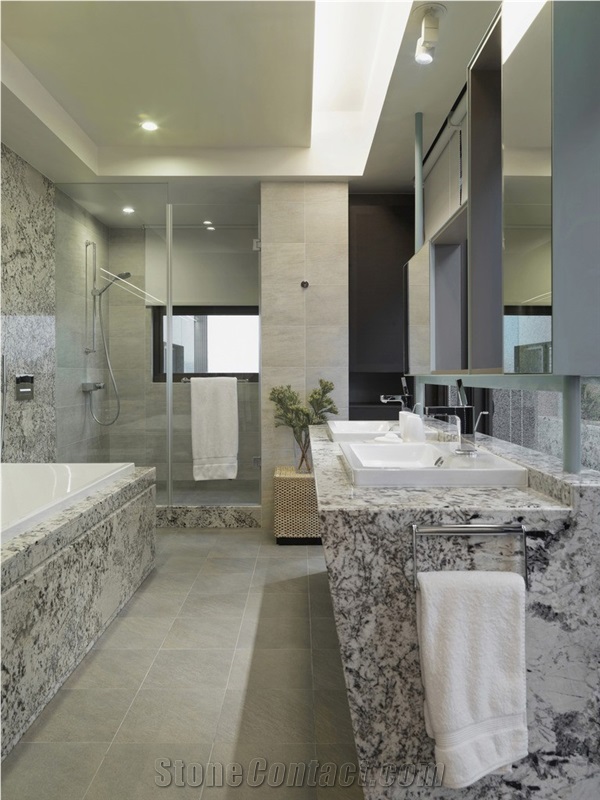 Blue Ice Granite Custom Bathroom Vanity Tops & Countertops