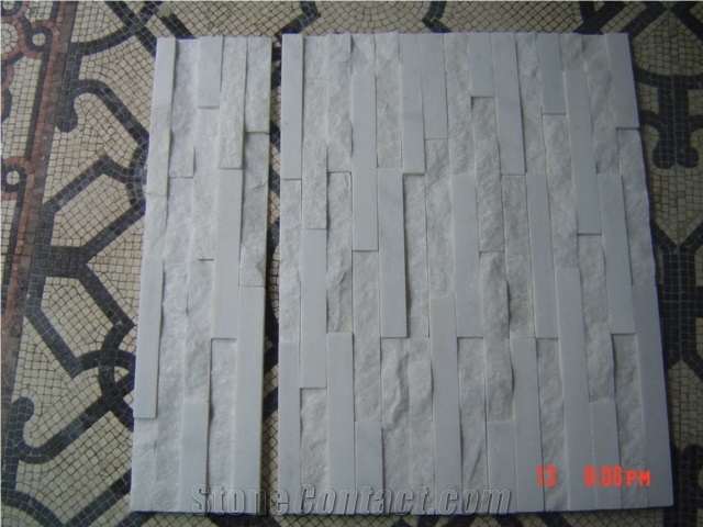 China White Quartzite Culture Stone, Wall Cladding ,Natural Split Surface