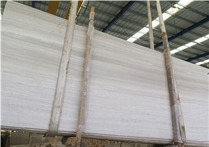 Chinese White Wooden Marble Slabs & Tiles / Building Stone / Project Decoration