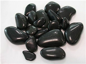 High Polished Pure Black Garden Landscaping River Pebble Stone