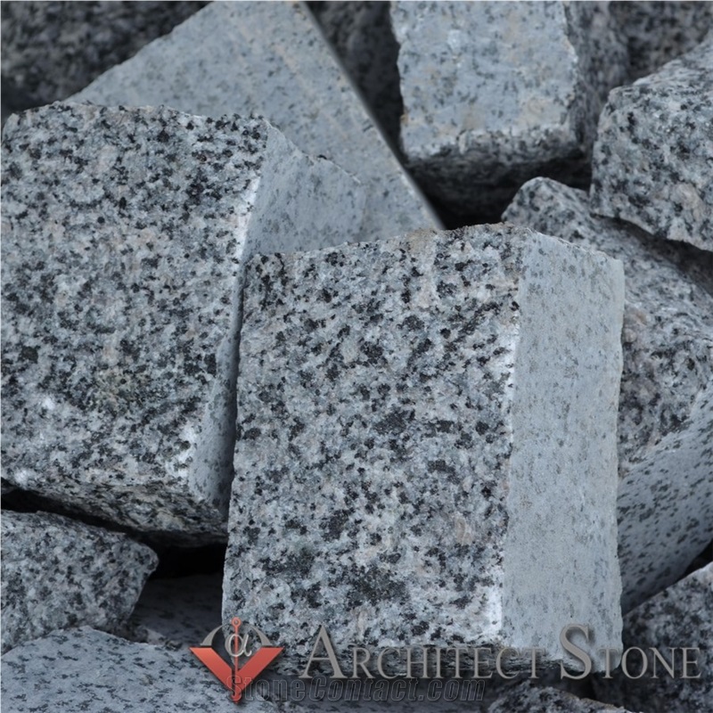Gray Granite Cube Stone,Cobble Exterior