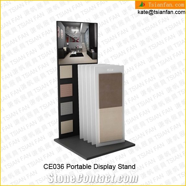 Ce036-Portable Tile Board Wood Tray Stand