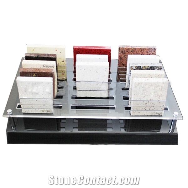 SRT010---Granite marble acrylic display rack