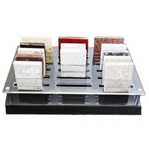SRT010---Granite marble acrylic display rack