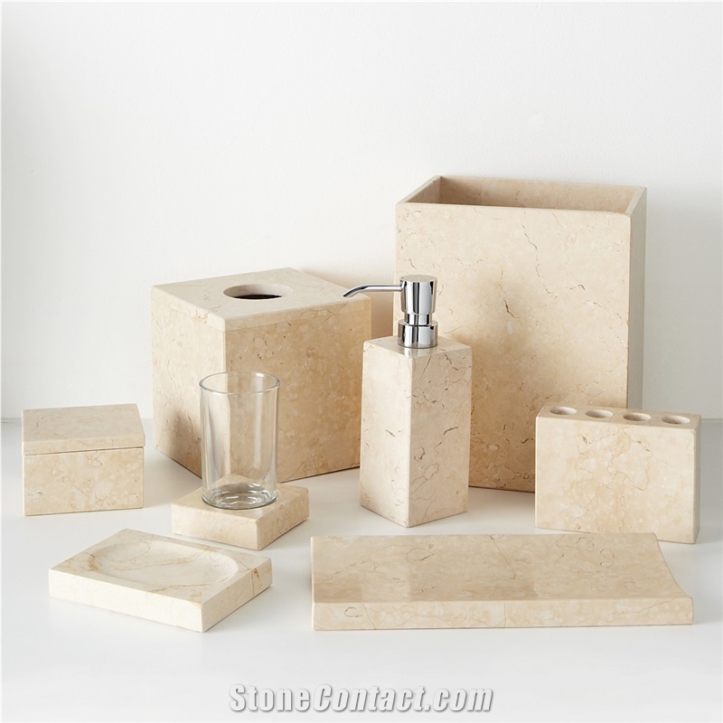 Beige Limestone Bathroom Accessories,Bathroom Sets