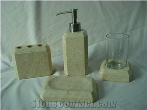 Beige Limestone Bathroom Accessories,Bathroom Sets