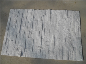 China White Quartzite Stacked Stone Veneer,Cultured Stone Wall Panel Cladding