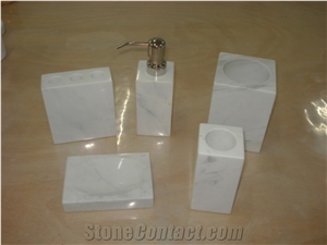 Greece Volakas White Marble Bath Accessories/Bathroom Sets