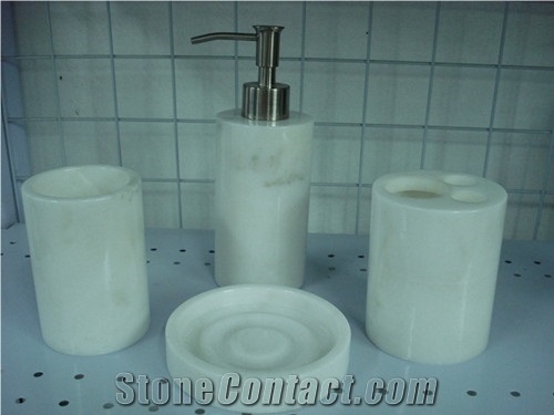 Guangxi White Marble Bath Accessories,Bathroom Sets