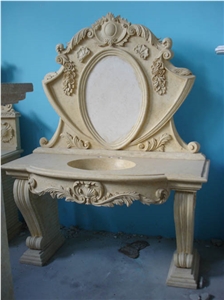 Greece White Marble Carved Sinks & Basins