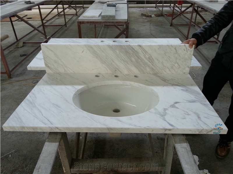 China White Marble Countertops & Vanity Tops, White Marble Kitchen Countertops