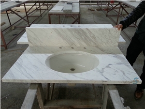 China White Marble Countertops & Vanity Tops, White Marble Kitchen Countertops