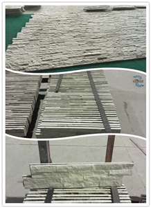 China White Slate Stacked Stone Panels, White Slate Slate Tiles & Slabs