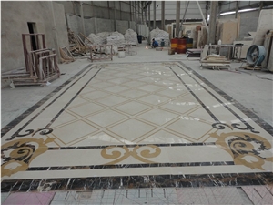 China Marble Water Jet Medallion