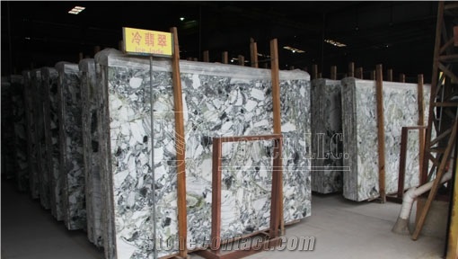 Ice Jade Green Marble Slabs & Tiles, Taiwan Green Marble