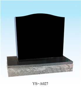 Black Granite Upright Tombstone