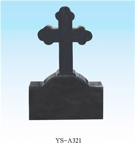 China Black Stone Cross Headstone