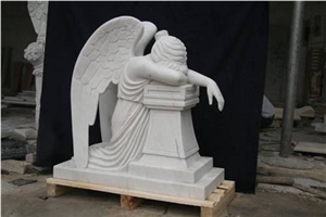 White Marble Angel Baby Monuments