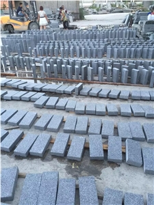G332 Beida Black Bingzhou Black Granite Flamed Bushhammered Slabs Blocks Cube Stones