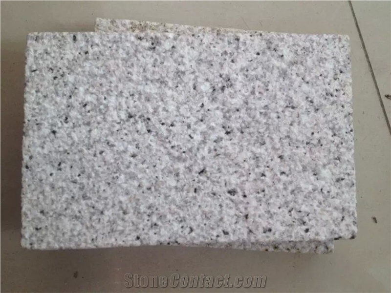 G350 White Rust Granite Slabs Tiles Flamed Bushhammered Kerbstones Cobble Stone