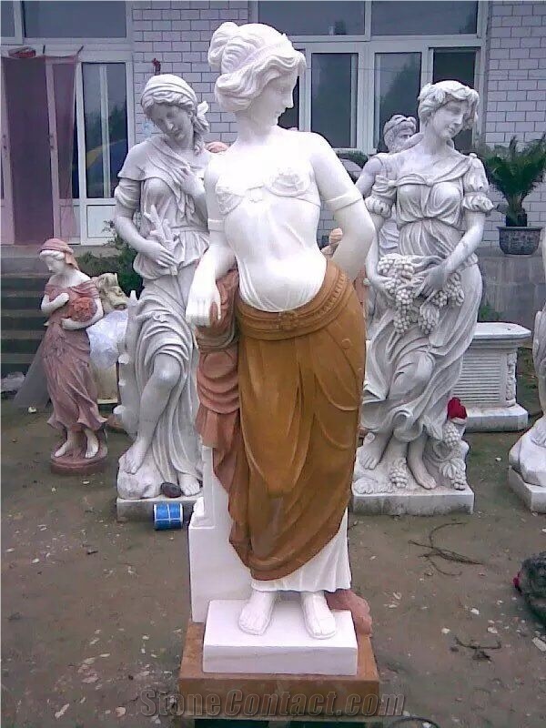 Marble Carving Angel,Woman Naked Marble Statues