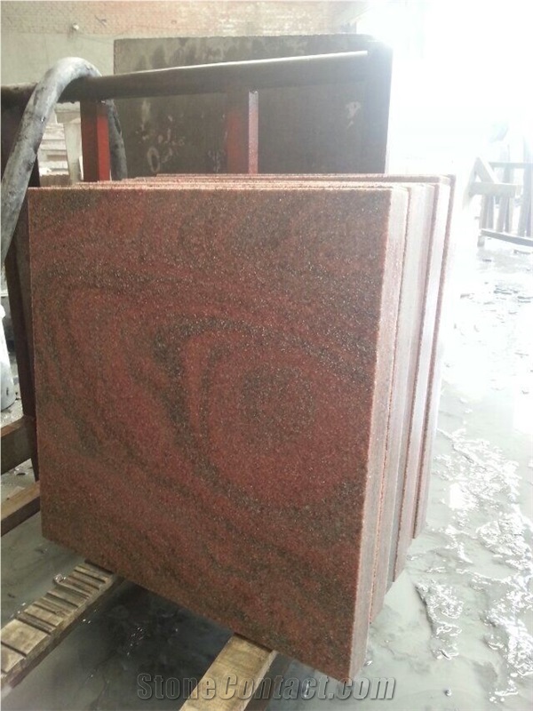 Red Dragon Granite Sunset Granite Flamed Polished Slabs for Paving Cheap Prices