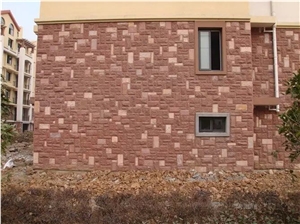 Red Sandstone Mushroom Tiles Slabs for Wall Natural Surface