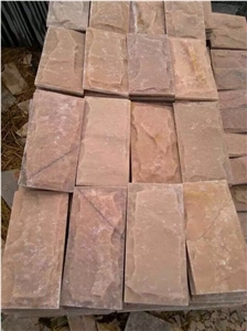 Red Sandstone Mushroom Tiles Slabs for Wall Natural Surface