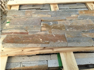 Rusty Slate Cultured Stone, Stack Stone Rock Face Stone Veneer Cheap Prices
